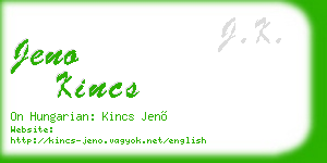 jeno kincs business card