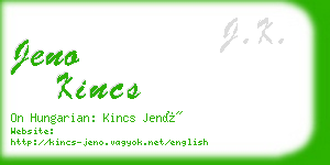 jeno kincs business card